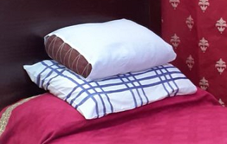 Pillows and bedspread